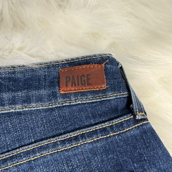 PAIGE Jimmy Jimmy Cuffed Denim Jean Shorts Maribel Destructed Wash Sz 25 - Picture 7 of 10